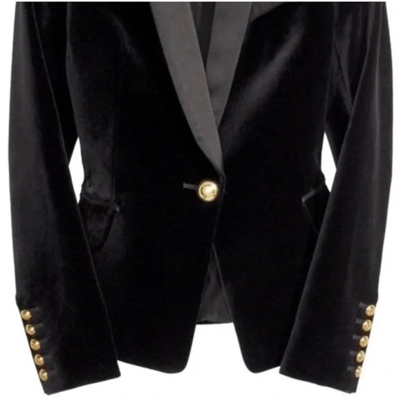 Balmain x H&M Black Velvet Blazer - Picture 2 of 9